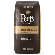 Peet's Coffee Single Origin Brazil Ground Coffee, Premium Medium Roast, 100% Arabica, 10.5 oz