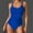 Blue, variant on New Summer Arrivals UTSJKR Women's One Piece Swimsuit Mesh Sheer Tummy Control Bathing Suit Summer Adjustable Double Strap Swimsuits Army Green L