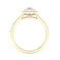 thumbnail image 3 of Imperial 1/2 Ct TDW Princess Diamond Double Halo Engagement Ring in 10K Yellow Gold (H-I, I2), 3 of 4