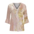 thumbnail image 5 of Cárdigan de botones para mujer, chaqueta estampada, chaqueta de cárdigan con cuello y mangas 3/4, chaqueta de cárdigan informal, cárdigan de algodón de imitación para mujer, 5 of 5