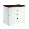 Sauder Lateral File with Cherry Accent, Soft White Finish