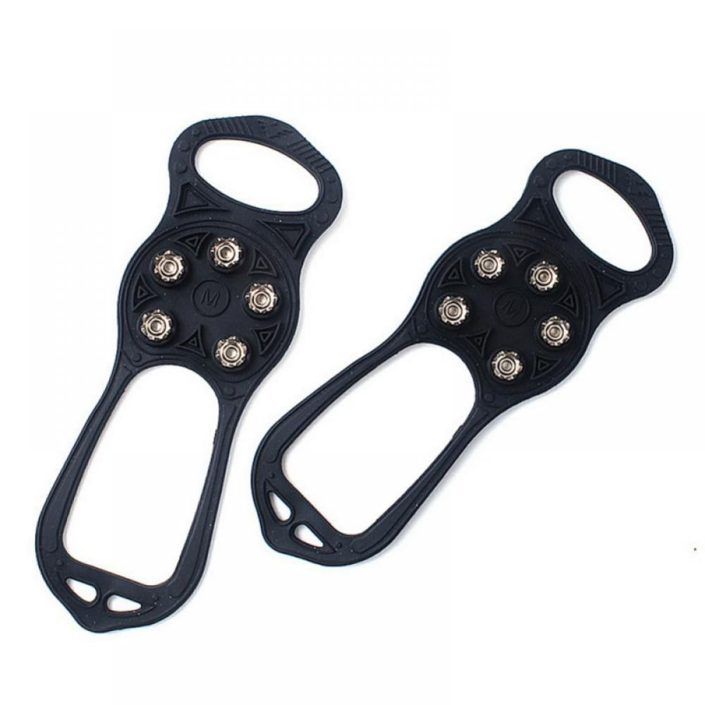 2 Pairs Non Slip Gripper Spike, Ice Grippers Traction Cleats Snow Shoe