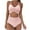 Pink, variant on Sakmal Bikinis Swimsuits for Women 2025 Two Piece Sets Pink Twist Front High Waisted Swimwear Push Up Triangle Swimsuit Sets