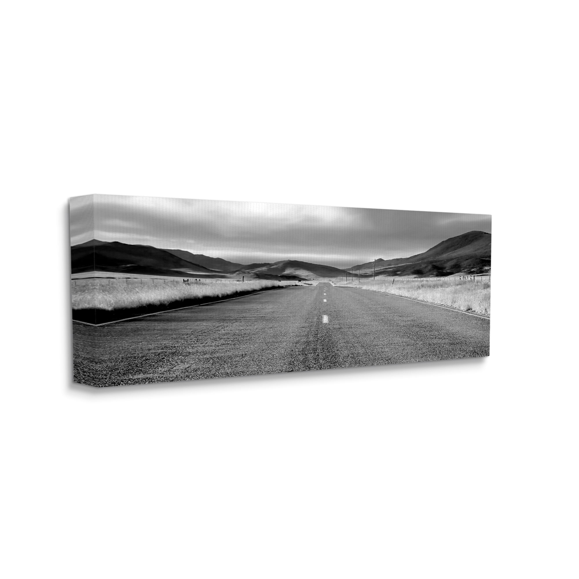 Stupell Industries Country Road Landscape Landscape Photography Gallery Wrapped Canvas Art Print Wall Art, 24 x 10