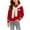 Red, variant on BLVB Kids Girls Valentine's Day Heart Pattern Knit Sweater Fashion Outfit Cute Pullover with Shawl 9-15 Years(Red,14-15 Years)