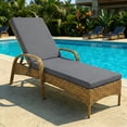 thumbnail image 5 of YEERSWAG 80x26x3 Inch Outdoor Patio Chair Cushion Recliner Cushion Chaise Lounge Cushion Non Slip Waterproof Beach Garden Furniture Cushion with Ties, 5 of 8