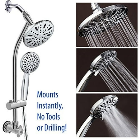 Chrome Finish 28 Drill Free Stainless Steel Slide Bar Combo With 7 Chrome Finish 28 Drill Free Stainless Steel Slide Bar Combo With 7 Rain