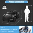 thumbnail image 7 of Porsche Ride on Cars for Kids, 12V Porsche 718 Battery Powered Ride on Sports Toy Car with Remote Control, Electric Car for Boys Girls 3-5 with Music/Bluetooth/LED Lights,4 Wheelers, Black, 7 of 7