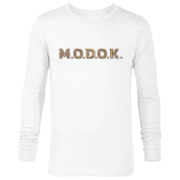 Marvel Ant-Man and the Wasp: Quantumania MODOK Name Logo - Long Sleeve T-Shirt for Men - Customized-White