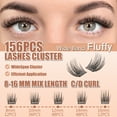 thumbnail image 2 of Artemis Whisper Self-Adhesive Lash Kit | 156PCS Pre-Glued Wide Band Lash Clusters with Lash Applicator | Glue-Free DIY Eyelash Extensions | Lightweight, Cruelty-Free & Vegan | 8-16mm Mixed Lengths, 2 of 6