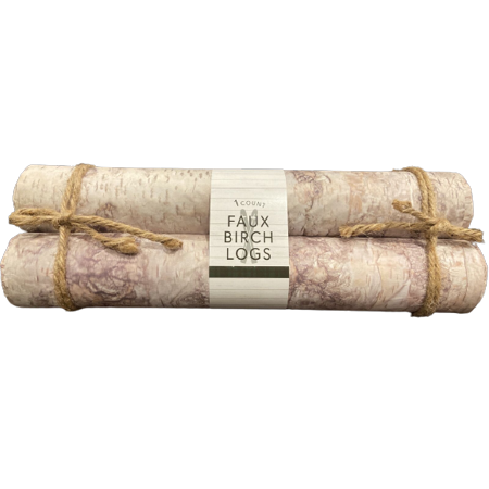 Faux Birch Logs Rustic Farmhouse - 3 Log Bundle