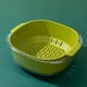 thumbnail image 1 of Hot Selling PET Double-layer Vegetable And Fruit Drainage Basket Living Room Coffee Table Vegetable Washing Basket Double Ear Handle Plastic Kitchen Vegetab, 1 of 7