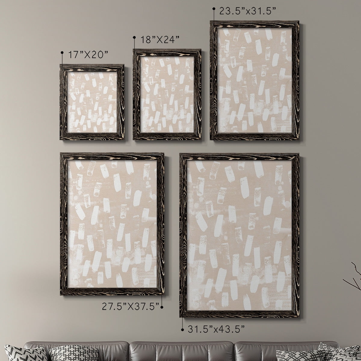 Earth Etching I - Premium Framed Canvas 2 Piece Set - Ready to Hang