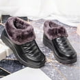 thumbnail image 5 of Wavsuf Womens Dress Shoes Wide Width Chunky Thermal with Fuzz Mid Calf Winter Black Boots Size 41, 5 of 6