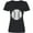 AB-Black, variant on Inktastic Distressed Baseball in White Women's V-Neck T-Shirt
