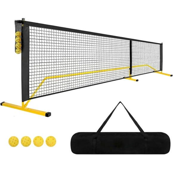 Set de Pelotas y Red para Pickleball, Bluelander, Red de 6.7 M con 4 Pelotas y Bolsa de Almacenamiento