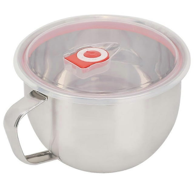 1300ml Stainless Steel Portable Instant Noodle Bowl with Handle and Sealed Lid