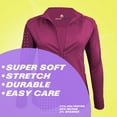 thumbnail image 6 of ACTIVE UNIFORMS Women's Ultra Soft Stretch Zip Up Scrub Jacket (Burgundy, 3X-Large), 6 of 7