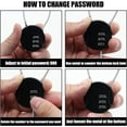 thumbnail image 5 of 4 Pieces 3 Digit Combination Lock, Small Cable Lock Waterproof Padlock with Long Wire Rope, Outdoor Digital Combination Lock for Locker Helmet Gym School Luggage (Black and Silver), 5 of 5