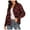 Red, variant on Womens Summer Tops Casual Roll Up Long Sleeve Boyfriend Plaid Button Down Flannel Check Shirts for Women Beige M