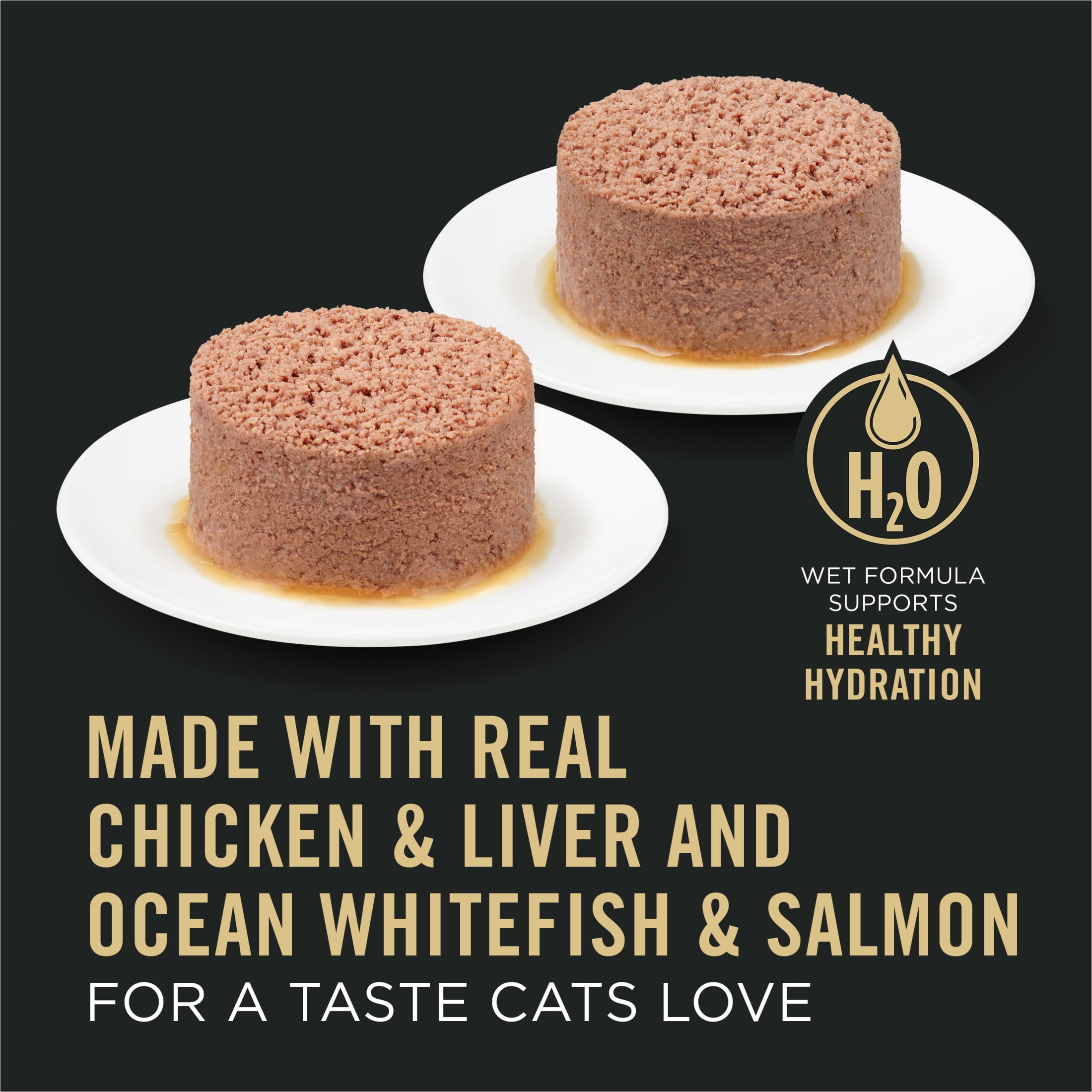 Purina Pro Plan Grain Free Chicken and Liver and Ocean Whitefish and Salmon Wet Kitten Food 24 ct Variety Pack