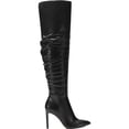 thumbnail image 2 of INC Womens Black Slouch Cushioned Iyonna Pointed Toe Stiletto Zip-Up Dress Boots 11 M, 2 of 4