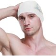 thumbnail image 3 of Wekity Swimming Cap Snowflake Winter Bird Snowman New Year Unisex Adult Wekity Polyester, 3 of 4