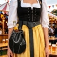 thumbnail image 4 of Gtoiithly Medieval Belt&Pouch Faux Leather Pirate Waist Bag for Larp Retro Viking Costume Medieval Belt Black-3 One Size, 4 of 6