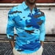 thumbnail image 1 of Blusa y camisa de manga larga con cuello vuelto para hombre, jersey de solapa con cremallera y manga larga, blusa informal estampada para San Valentín, poliéster para hombre, 1 of 5