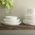 thumbnail image 5 of Gibson Home Summer Shades 16 Piece Plates and Bowls Dishes Service for 4 Porcelain Dinnerware Set - White, 5 of 16