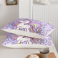 thumbnail image 4 of Juego de cama Axolotl Rainbow Unicorn Twin con edredón y 2 fundas, 4 of 4