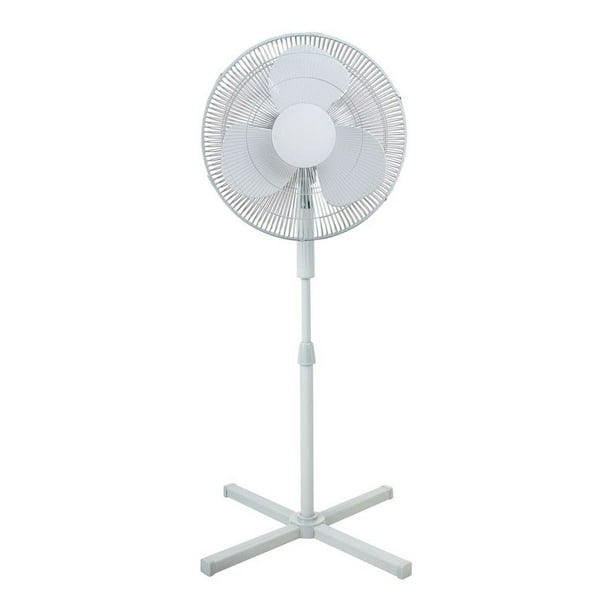 Pelonis Pedestal Fan 16 In. Oscillating 3 Speed White