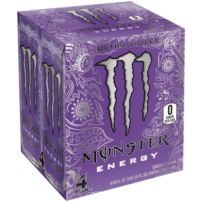 Monster Energy Ultra Violet, Sugar Free Energy Drink, 16 oz. Cans