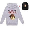 thumbnail image 1 of Roblox-suéter de manga larga con capucha para niños y niñas, ropa informal con estampado periférico, sombrero, estilo de tendencia para estudiantes, 2 piezas, 1 of 4