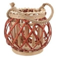 thumbnail image 2 of Woven Candle Lantern Woven Tea Light Candle Holder Woven Candle Lantern Desktop Hotel Restaurant Decor, 2 of 4