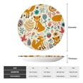 thumbnail image 2 of Wukai Whimsical Fox Floral Garden Print Decorative Plate for Display,Bone China Decorative Plate, Ceramic Dinner Plate with Stand, Vertical Ceramic Plate-7in, 2 of 6