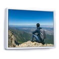 thumbnail image 2 of Designart "Young Man Enjoying A Hike In The Mountains" Hiking Floater Framed Canvas Prints, 2 of 5