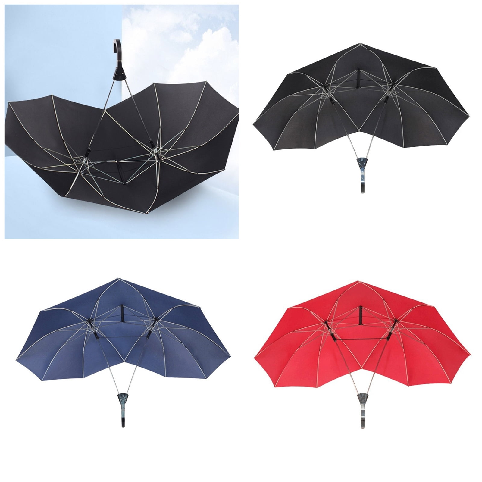 Acahhotxx Couple Canopy, Automatic Couple Umbrella With Easily Open/Close Umbrella Windproof Umbrella Waterproof Designs For 2Person Canopies