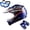 Shark Blue Bundle, variant on 1Storm Youth Motocross Helmet BMX MX ATV Dirt Helmet HBOY Matt Star Pink + Goggles + MG Youth Pink Glove Bundle