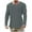 Gray Curved Hem Pullover Tops, variant on Men's Scoop Neck Long Sleeve T-Shirt Slim Fit Basic Tee Curved Hem Solid Color Pullover Tops Mint Green XL