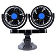 thumbnail image 1 of Ventilador 12V Circulador de aire Velocidad ajustable Coche de doble cabezal Enfriamiento de poco ruido, 1 of 9