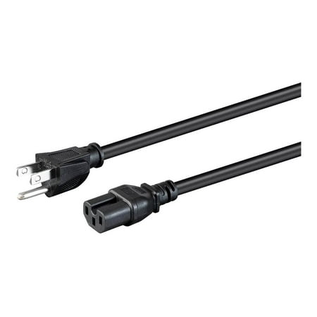 UPC: 0889028142257 | Monoprice Heavy Duty Power Cord – 6 Feet – Black | NEMA 5-15P to IEC 60320 C15 14AWG 15A SJT 125V For PCs Monitors Scanners And Printers
