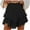 Black, variant on fheaev Flowy Shorts for Women Boho Ruffled Tiered Skorts High Waist Mini Skirts Tennis Golf Comfy Shorts Solid Color Summer Pleated Athletic Skirt