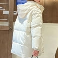 thumbnail image 5 of ABATAB Long Puffer Padded Coats for Women Detachable Hooded Winter Parka Outerwear Long Sleeve Warm Quilted Jackets with Pockets(XX-Large,White), 5 of 6