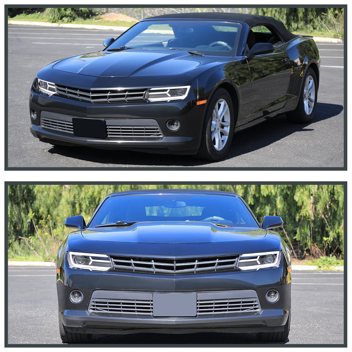 Spec-D Tuning Chrome Fog Lights + H11 Bulbs Compatible with 2014-2015 Chevy Camaro 3.6L V6, L+R Pair Assembly