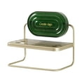 thumbnail image 4 of Estante de cocina, soporte de cocina, montado en la pared con ganchos, estante organizador, bloque, dorado y verde, 4 of 9
