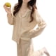 thumbnail image 1 of Pijama suave y transpirable para mujer de entre 162 y 173 cm de altura, elegante conjunto de pijama de manga larga con estampado albaricoque XXL, 1 of 8