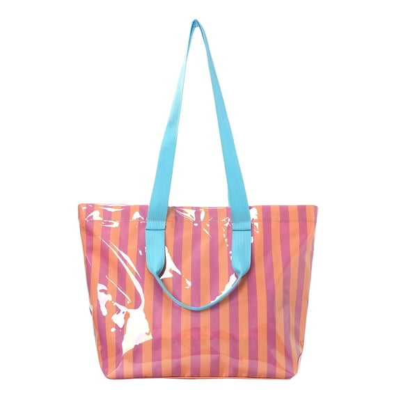 Womenâs Waterproof Tote Bag for Women, Large Stripe Long Handle Oversize Hobo Bag for Travel Work Shopper