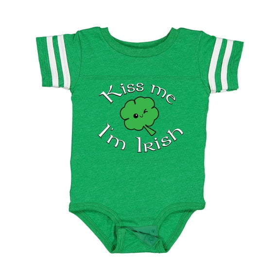 Inktastic Kiss Me I'm Irish Boys or Girls Baby Bodysuit