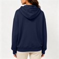 thumbnail image 4 of Women's Half Zip Oversized Drawstring Hoodie Casual Sweatshirt with Kangaroo Pocket S, 4 of 5